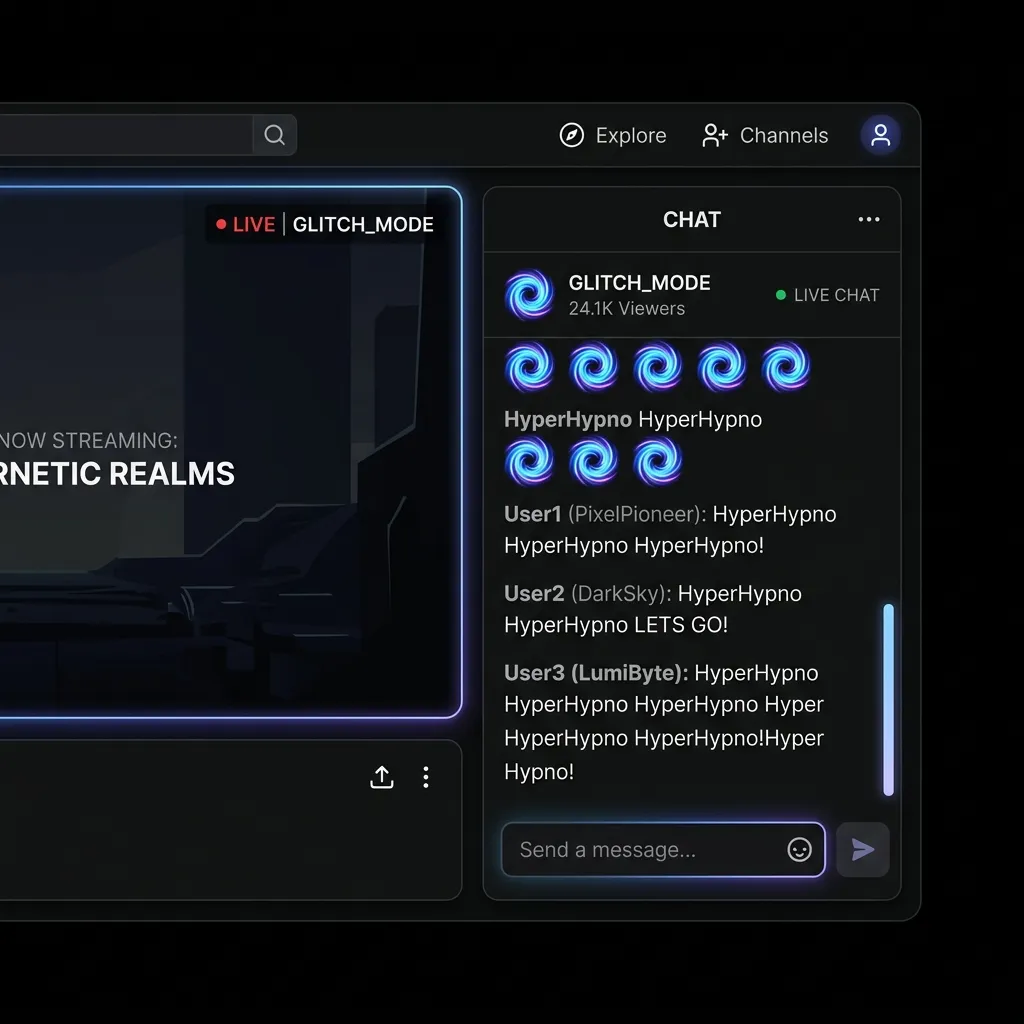 Dark mode chat preview showing crisp emotes generated by the Twitch Emote Resizer